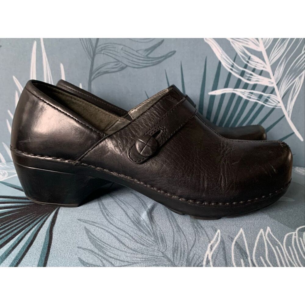 DANSKO Solstice BLACK leather COMFORT CLOGS SHOES sz 41 11